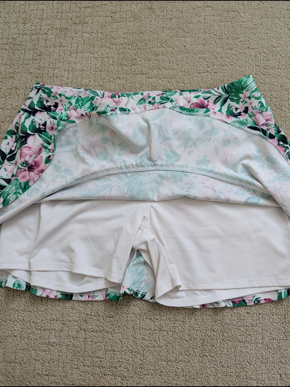 Tommy Bahama Golf Skort XL Flounce Skirt Short Tropical Floral Tennis Pickleball - Picture 2 of 7